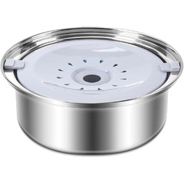 Нержавійна миска для собак з антивитіканням, 2L, преміум якість. Миска для собак та котів, антивитікаюча, великий об'єм 2L