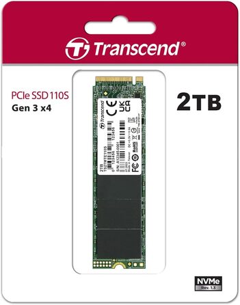 SSD Transcend 2TB MTE110S NVMe PCIe Gen3 x4 M.2 2280 - внутрішній накопичувач