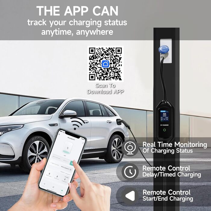 Кабель для зарядки електромобіля Schuko 3.6kW з регулюванням струму 6/8/10/13/16A, з сумкою, IEC 62196-2 (7.2kW/32A, 6M)