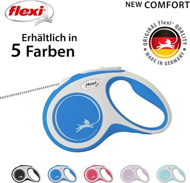 Рулетка вимірювальна Flexi Comfort New, 5 м, блакитна, навантаження до 12 кг
