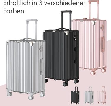 Набір валіз Voyagoux 2 шт. - 39L та 113L, жорсткі валізи, TSA-замок, ABS пластик, 4 колеса 360°, міцні та легкі, рожеве золото