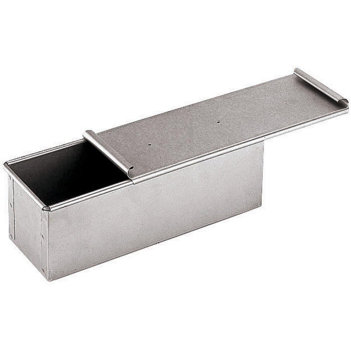 Хлібниця Paderno з алюмінованої сталі з кришкою, 30x10 см