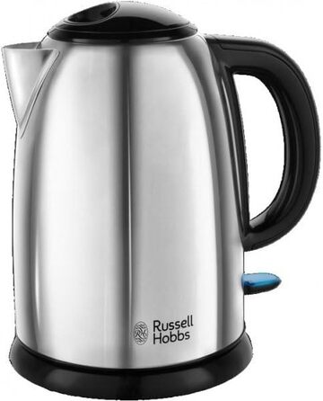 Електричний чайник Russell Hobbs Colours Plus Mocha з нержавіючої сталі (1,7 л, 2400 Вт) з функцією швидкого кип'ятіння, індикатором рівня води та фільтром від накипу