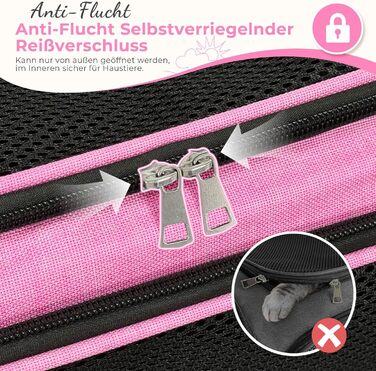 Транспортна сумка для кота/собаки до 5 кг, рожева, 43x28x28 см