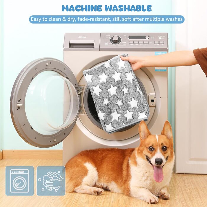 3 штуки флісові підстилки для собак - миючі, 104x76 см, сірі. Підстилки для собак, котів, цуценят. Захист диванів та ліжок.