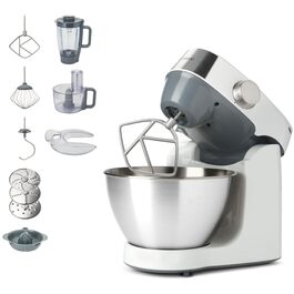 Кухонний комбайн Kenwood Prospero+ KHC29.H0WH, 1000 Вт, чаша з нержавіючої сталі 4,3 л, білий, набір аксесуарів з 9 предметів (подрібнювач, блендер, соковитискача)