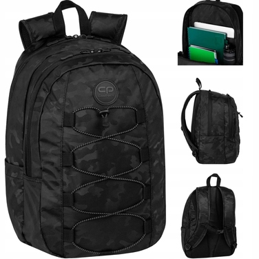 Багатовідсіковий шкільний рюкзак CoolPack, чорний, 20 л
