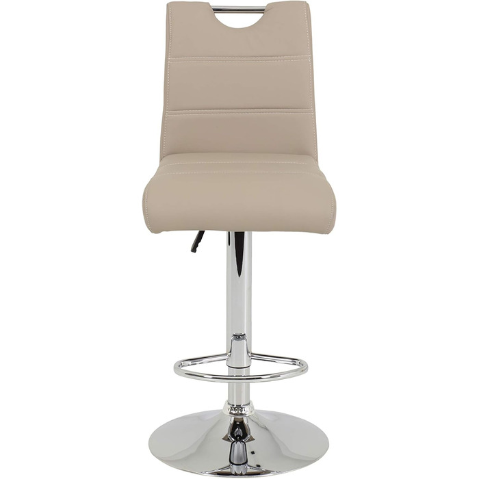 Hela Bar Stools - Miranda Bistro Stools, Faux Leather with Trumpet Base, Adjustable Height, 360° Swivel, 60-82cm (Cappuccino, 2-Pack)