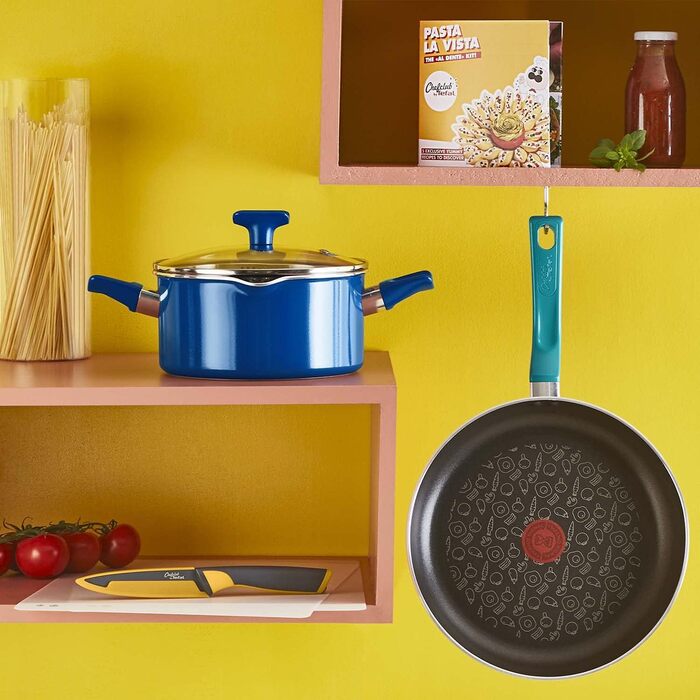 Tefal Chefclub Brat La Vista – Сковорода з антипригарним покриттям Titanium, індукційна, з термоіндикатором, зелена