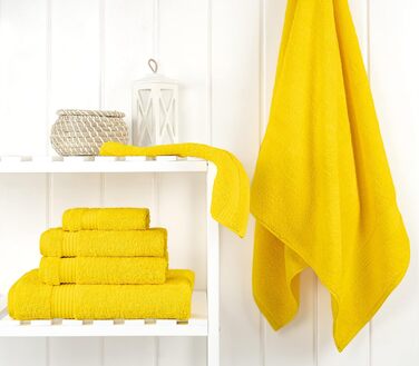 Набір рушників для ванної Cotton Paradise, 100% бавовна, жовтий, 6 предметів (2 великих, 2 середніх, 2 для обличчя)