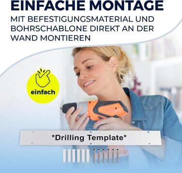 Сушарка для одягу EASYmaxx Wandwäschetrockner 400 на стіну – компактна та висувна, 80 x 40 x 10,5 см, 4 м довжини сушіння. Підходить для сушіння одягу в приміщенні та на вулиці без електроенергії.