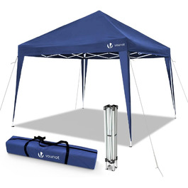 VOUNOT® Foldable Gazebo 3x3m, with 4 Sandbags, Pop-Up Gazebo, UV Protection 50+, (Blue)