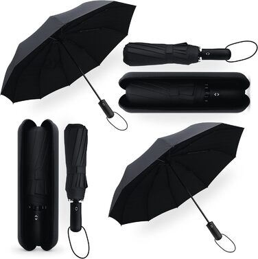 Стійкий до вітру парасолька Rainroyal Drytogo: 3 розміри (95, 100, 105 см) | Автоматичний парасолька-тростина для жінок та чоловіків | Колір: зелений