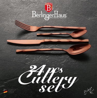 Набір столових приборів Berlinger Haus Rose Gold BH-2621, 24 предмети