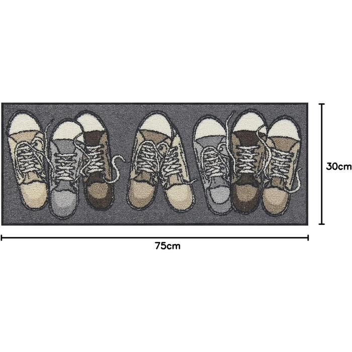 Salonloewe Doormat Sneakers 30 x 75 cm Shoe Parking
