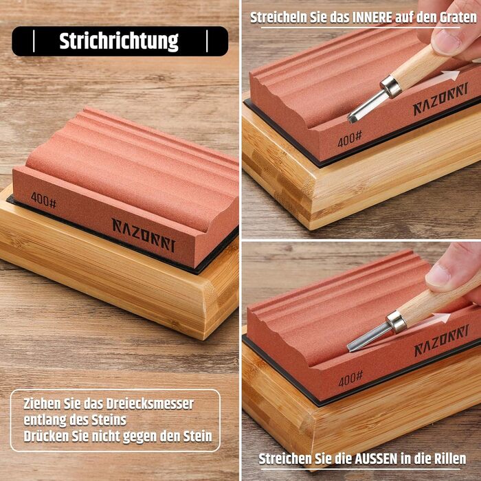 Набір алмазних точильних каменів Razorri C3 для заточування та полірування металевих лез (400/1000, 3000/8000 grit)