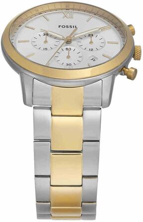 Годинник чоловічий Fossil Neutra Quartz Chronograph з браслетом з нержавіючої сталі (золото-срібло)