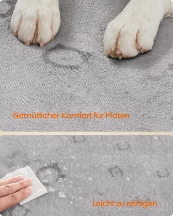 Водонепроникний килимок для собак Feandrea, 2 шт., 122x91 см, XL, з антиковзаючою поверхнею, для собак, котів, кроликів, сірий (PTD003G01)