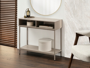 Консольний столик Mebel-Partner, бежевий матовий, 80 x 75 x 30 см