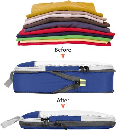 Органайзер для валізи Gonex (6 шт.) - набір кубів для пакування, зелений