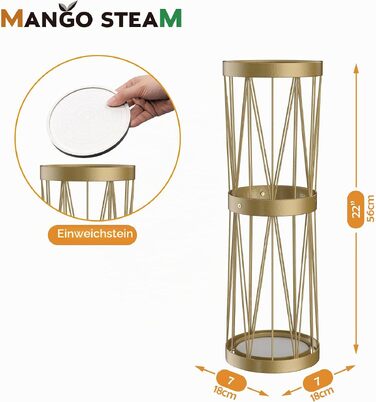 Тримач для парасольок Mango Steam Pluvian™ Soakstone™ (високий, золотий), багаторазовий