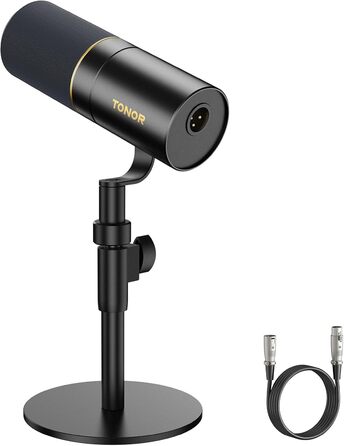 Мікрофон TONOR TD510+ для стрімінгу та запису: XLR/USB, динамічний, з кріпленням та кнопкою Mute