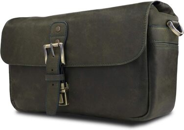 Чохол для камери MegaGear Torres з натуральної шкіри (Olivgrün) для бездзеркальних, моментальних та DSLR камер