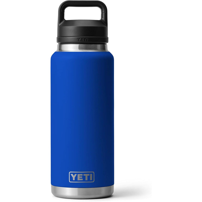 Термопляшка YETI Rambler 1л (1000 мл) з нержавіючої сталі з герметичною кришкою Chug, для гарячих та холодних напоїв, Charcoal