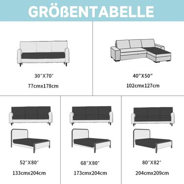 Водонепроникний килимок для собак - міцний килимок 102 x 127 см для активного відпочинку. Підходить для собак та котів, двосторонній, легко миється. Сірий + темно-сірий колір.