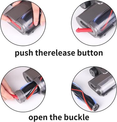 Насадка для пилососа Dyson V7 V8 V10 V11 V15 Kenvor: щітка з LED-підсвічуванням для твердих підлог та паркету