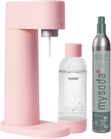 Газова машина Mysoda Pack Woody - рожева, з PET-пляшкою та CO2-циліндром