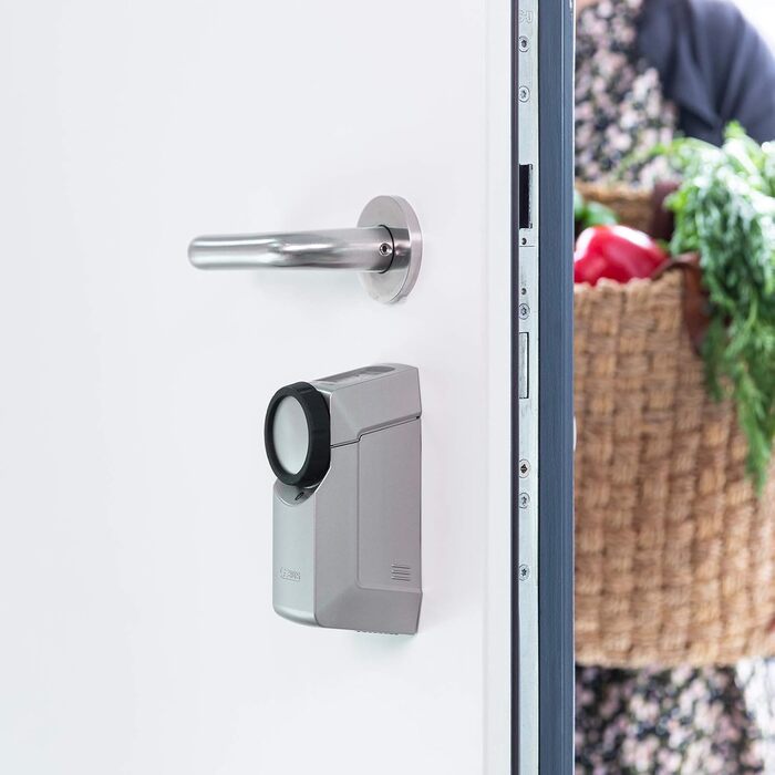 Електронний замок ABUS HomeTec Pro Bluetooth CFA3100 для вхідних дверей, відкриття через додаток, з контролем доступу, білий