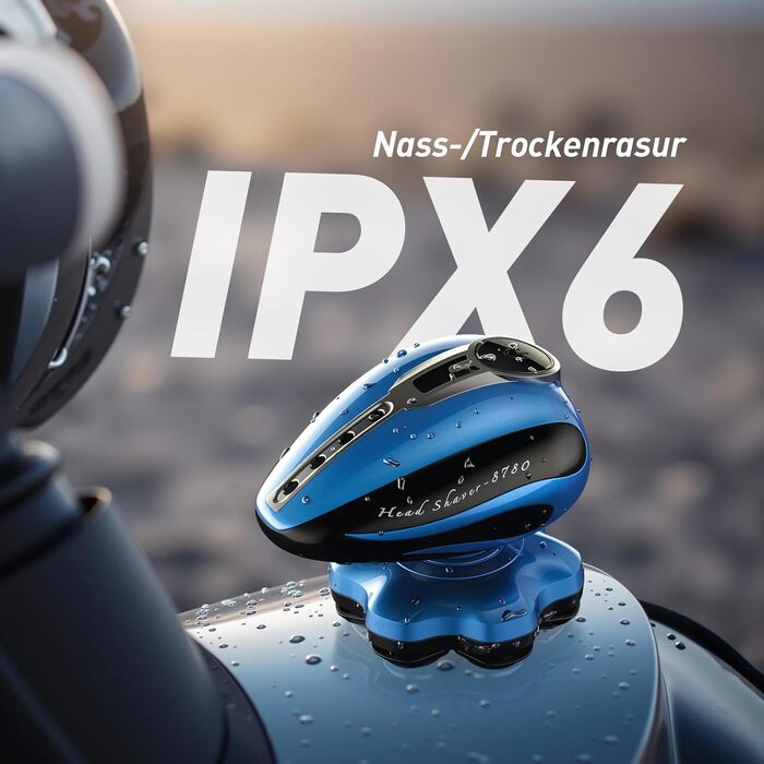 Електричний триммер для гоління голови FitSan 7D, знімний триммер для обличчя, IPX7 вологостійкий, LED-дисплей, USB-C зарядка, чорний