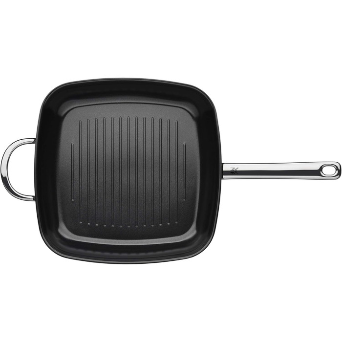 WMF Durado Grill Pan Induction, grilled, 28x28 cm, Induction Steak Pan, Cromargan stainless steel coated, ceramic coating, oven-safe