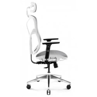 Ергономічне офісне крісло Diablo Chairs V-Basic до 150 кг, чорно-біле