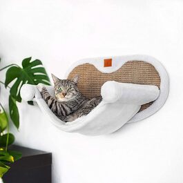 Pfotenolymp® Cat Hammock up to 10 kg | Wall Mounting | High Stability | Hours of Scratching Fun | Hygienic & Easy to Clean | Environmentally Friendly | Easy Assembly