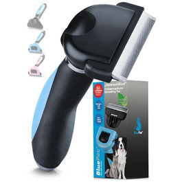 Щітка для котів та собак BluePet 2.0 для короткошерстих порід, видаляє відмерле волосся та підшерсток. Ідеальна для сезонного линяння.