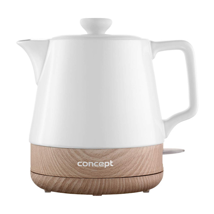 Електричний чайник CONCEPT RK0060, 1 л, білий. Керамічний, 1200 Вт, для дому