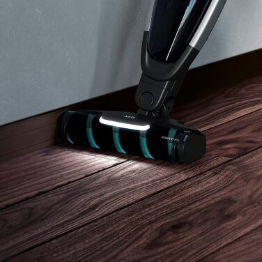 AEG AZE137 Power-Soft roller (floor nozzle ideal for hard floors, excellent suction power, LED headlights, fine dust & XXL particles, gentle cleaning, suitable for QX6, QX7, QX8-2, QX9, black) sleek, functional