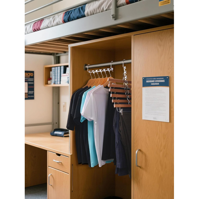 Набір з 4 металевих вішалок HOUSE DAY: економія місця, неслизьке покриття, для шафи, організація простору, ідеально як подарунок