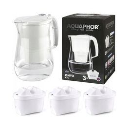 Фільтр-кувшин для води Aquaphor Onyx, чорний, 4.2 л + 3 змінні картриджі MG Maxfor