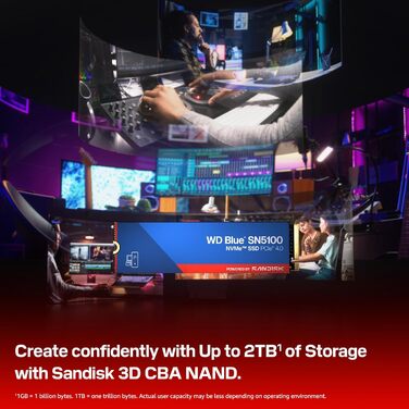 SSD накопичувач WD Blue SN5100 NVMe 4TB PCIe Gen 4.0 M.2 2280 (6900 МБ/с)