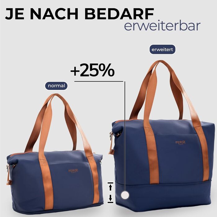 Набір валіз FERGÉ Milano 5-ти частинний з жорстким корпусом + сумка для подорожей + косметичка - 3 шт. (Бежевий/Блакитно-коричневий)