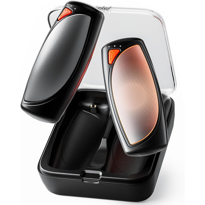 Електричні грілки для рук, 2 шт. з зарядним кейсом, 14000 mAh, USB-C, 3 режими нагріву, до 55°C, чорні - для чоловіків та жінок