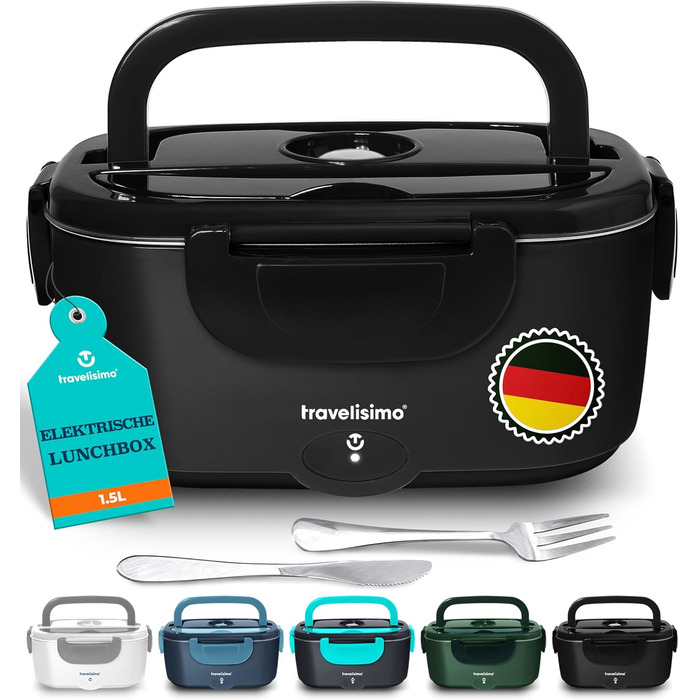 Electric Lunch Box 80W Thermo Lunch Box for Keeping Food Hot, 1.5L Heat Box 3-in-1 Food Warmer, Food Warmer Box for Work, Car, Truck - Electric Lunch Box, Heat Box