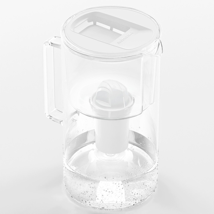 Скляний фільтр-кувшин Wessper D2 BOROSILICATE 3 л, білий + 6 фільтрів