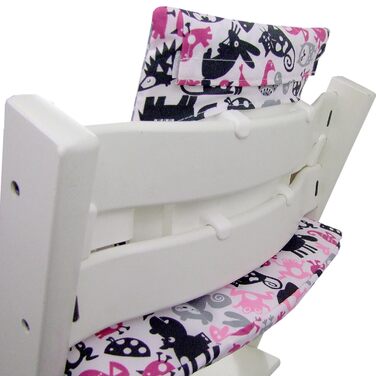 Комплект подушок BambiniWelt для стільчика Stokke Tripp Trapp, 2 шт, знімні, 15 кольорів, запасні, морські сині з ведмедиками, м'які сидіння для дитячого стільчика