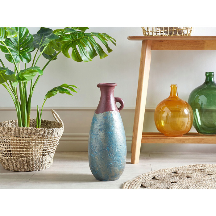 Декоративна ваза VELIA, кераміка, 50 см, синя