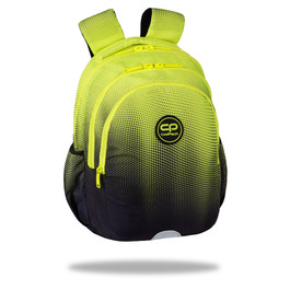 Багатовідсіковий шкільний рюкзак CoolPack, чорний з жовтими та золотистими акцентами, 21 л