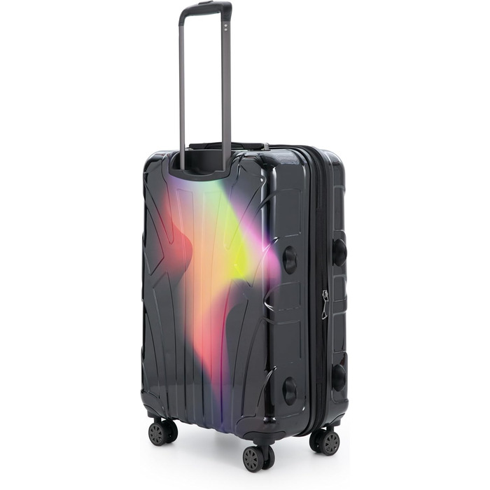 Чохол-валіза Suitline з жорстким корпусом, XL, 96-110 літрів, ABS матовий (Neon Red Yellow, SET)